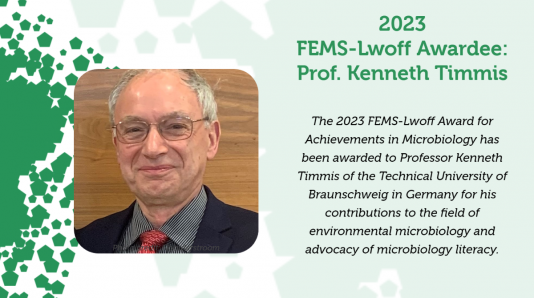2023 FEMS-Lwoff Awardee: Prof. Kenneth Timmis