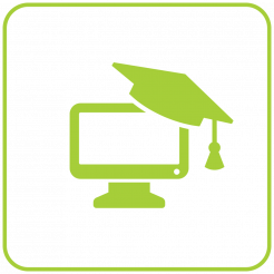 icon of computer and mortarboard